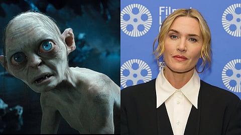 Gollum from The Lord of the Rings trilogy (L) and Kate Winslet (R)