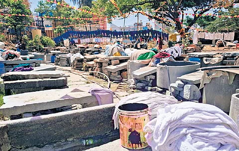 More than 30 dhobi ghats in the city, serving mostly hotels and hospitals, are dependent on traditional wells and borewells.