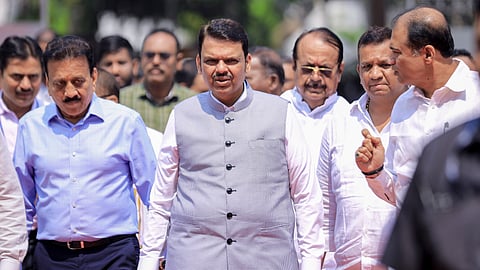 Maharashtra CM Devendra Fadnavis during the state Assembly Budget session, at Vidhan Bhavan in Mumbai, Friday, March 13, 2026.
