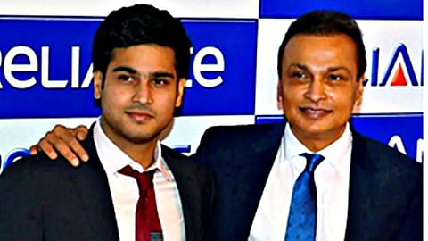 Jai Anmol with his father Anil Ambani