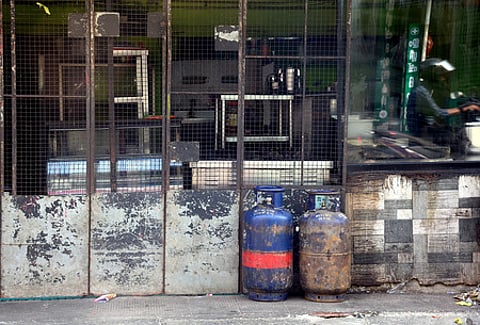 In this image from March 13, 2026, a restaurant in Ernakulam's Karukappaly is seen closed amid the LPG crisis.