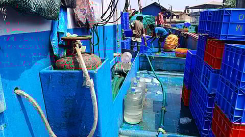 Due to limited supply of cylinders, fishermen have to cut down trips and return with fewer catches.