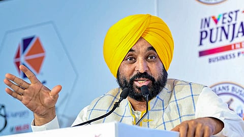Punjab Chief Minister Bhagwant Mann during the valedictory ceremony of the 'Progressive Punjab Investors' Summit, 2026, March 15, 2026.