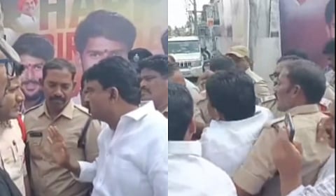 The situation intensified after police arrested YSRCP leader Borra Vittal in connection with the dispute.