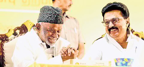 Chief Minister MK Stalin during an Iftar function held in Chennai on Sunday.