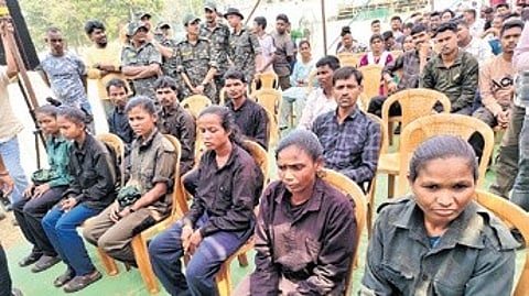 The surrendered Maoist cadres.