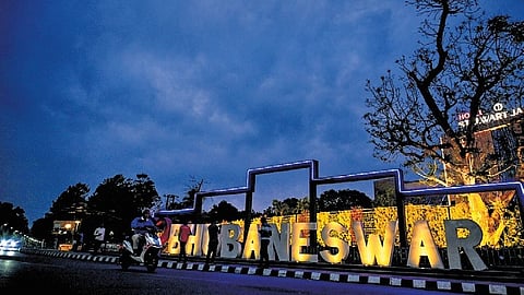 As nor’westers wreck havoc at many places across the state, clouds envelop the skyline, at Master Canteen in Bhubaneswar on Sunday evening.