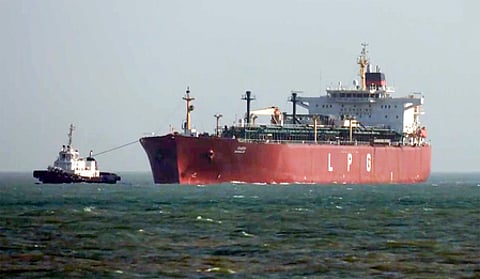 Flagged Indian LPG tanker ‘Nanda Devi’ is the second one to arrive at Kandla Port on Tuesday after the blockade of the Strait of Hormuz
