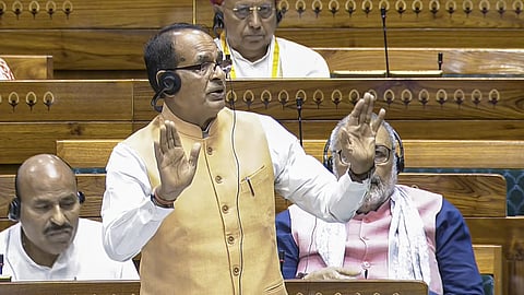 Union Minister Shivraj Singh Chouhan speaks in the Lok Sabha