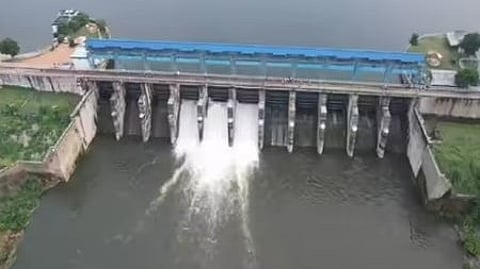 Maudaha Dam, located in the Hamirpur district of Uttar Pradesh.