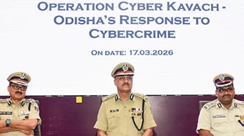 DGP YB Khurania addressing the media in Bhubaneswar on Tuesday