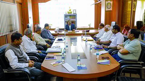 Karnataka State Commission for Scheduled Castes and Scheduled Tribes Dr Murthy L holds a high-power meeting with top bureaucrats and experts in Bengluru on Tuesday.