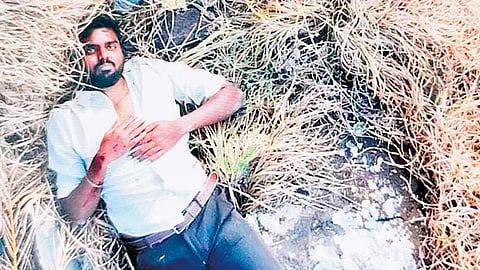 Sivagurunathan at the base of the valley