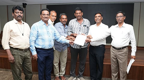 Returnable plots were allotted to farmers who contributed land for the construction of the Seed Axis Road in the capital, Amaravati.