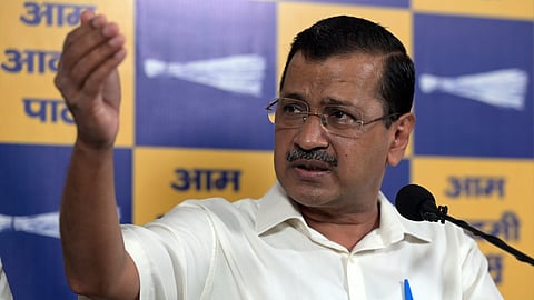 AAP national convener Arvind Kejriwal .