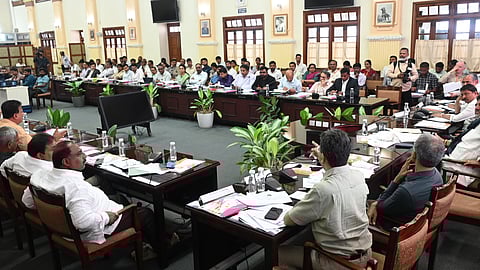 Deputy Chief Minister DK Shivakumar held a meeting with Bengaluru legislators and officials to discuss on the budget of five city corporations under Greater Bengaluru Authority on Friday.