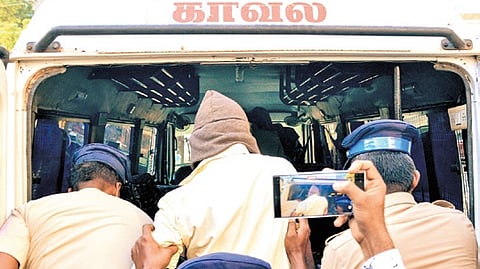 The accused involved in the murder of Vilathikulam schoolgirl was shifted from the Palayamkottai Central Prison to the Madurai Central Prison on Friday night.