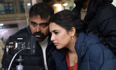 Made in Korea director Ra Karthik (L) and actor Priyanka Mohan love the way their cross-cultural drama about a young woman's love for all things Korea brings the two worlds together.