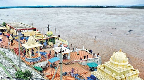 Highlighting the importance of the Godavari Pushkaralu, the CM directed that the construction and development of ghats near the temple should align with Pushkaralu requirements.