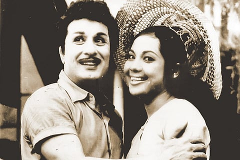 A still from MGR’s 'Ulagam Sutrum Valiban'.