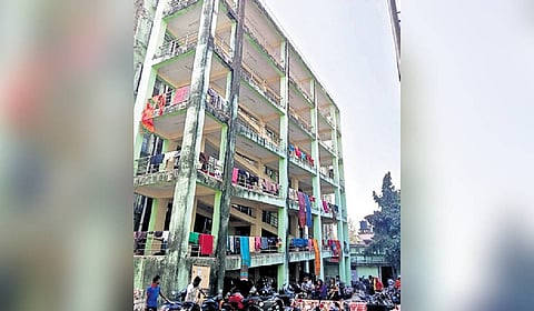 Trauma care building which was affected by the fire.