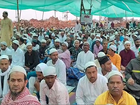 West Bengal: First-ever Eid prayers offered at proposed 'Babri Masjid' ground in Murshidabad