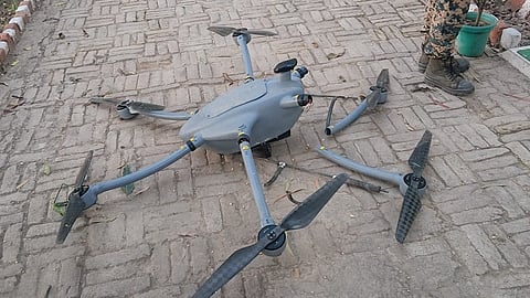 The multi-copter drone was used by Pakistan-based smugglers to deliver the consignment from across the border.