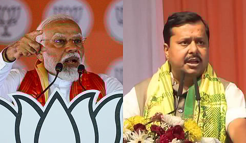 Prime Minister Narendra Modi and BJP national president Nitin Nabin