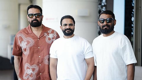 (L to R) Rajeev Govindan, Jayasurya, Jithin K Jose