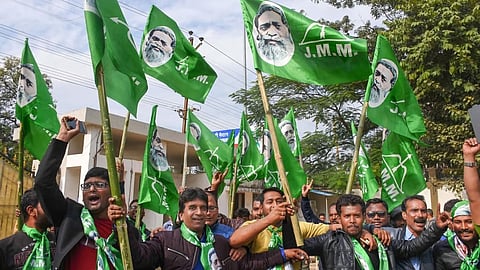 Jharkhand Mukti Morcha (JMM) flag used for representational purpose.