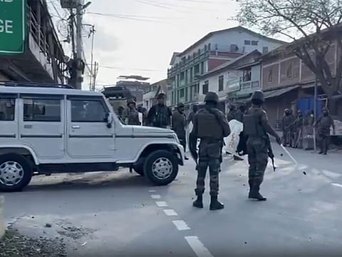 Security forces deployed outside Kuki-Zo Council chairman's residence in Churachandpur