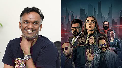 Krishand (L), Poster of Masthishka Maranam (R)