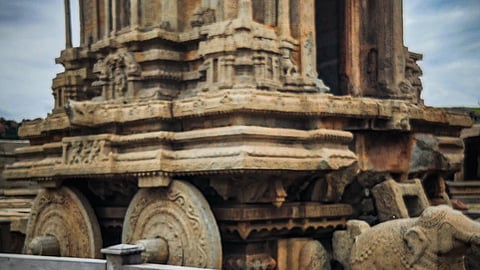 The Stone Chariot in Hampi built during the 16th century under Vijayanagara Empire
