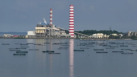This file photo taken on July 6, 2022 shows a coal fired power plant in Oyon Bay in Masinloc town, Zambales province, north of Manila.