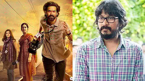 A poster for The Sabarmati Report (L) and Vishnu Varadhan (R)