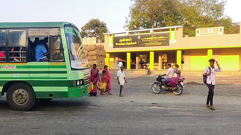A view of Kunnam bus stand in Perambalur district