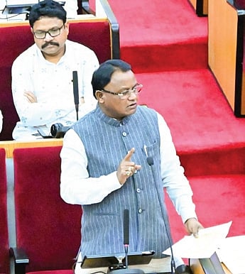 CM Mohan Charan Majhi during his reply on demand grants for Home dept