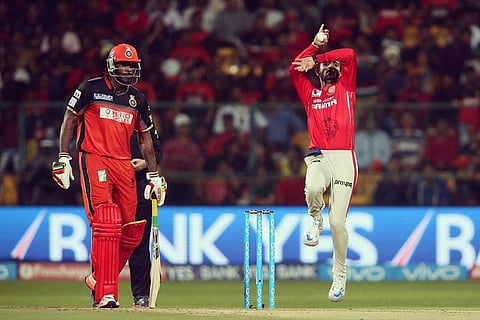 KC Cariappa (R) in action