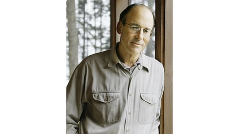 Author Tracy Kidder stands in his cottage, in South Bristol, Maine, on Sept. 26, 2005.
