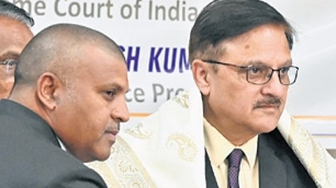 Former SC Judge Abhay Shreenivas Oka at a seminar -- Transparency in Judiciary -- in Bengaluru on Friday