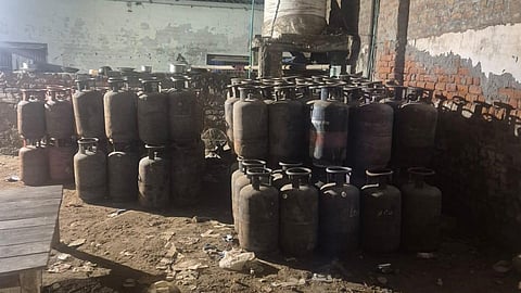 LPG cylinders recovered from the site