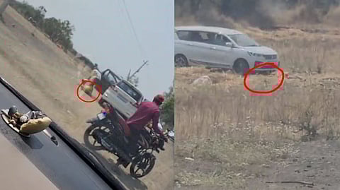 Screengrab from the video: The chilling incident was reportedly captured on camera by a bystander; the visuals are deeply disturbing