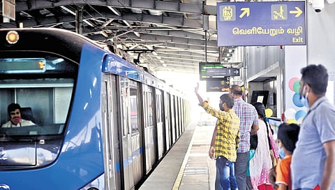 Washermanpet (in pic) is one among the Metro stations that has performed well for keeping encroachments at bay