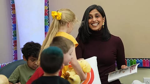 Second lady Usha Vance announced her podcast early Monday morning on X