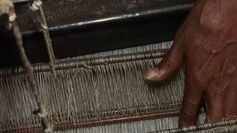 Silk weaving