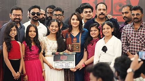 Pooja ceremony of Sudhi Koppa, Appani Sarath, Aditi Ravi, Malikappuram-fame Devananda's Ruby