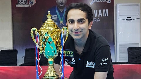 Pankaj with the trophy