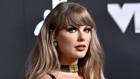 Taylor Swift appears at the MTV Video Music Awards in Elmont, N.Y., on Sept. 11, 2024.