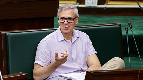 Jammu and Kashmir Chief Minister Omar Abdullah during the Budget session of the state Legislative Assembly, in Jammu, Thursday, April 2, 2026.
