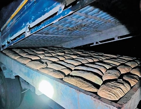 Ganja concealed inside the truck